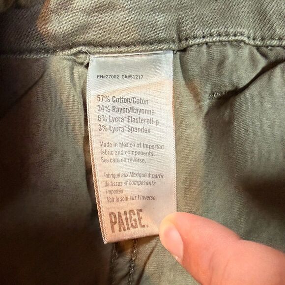 NWT Paige Carly High-Rise Wide-Leg Jeans Ivy Green Women's Size 20W MSRP $225 - Picture 6 of 11